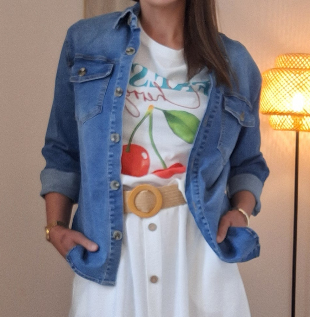 Jeansbluse